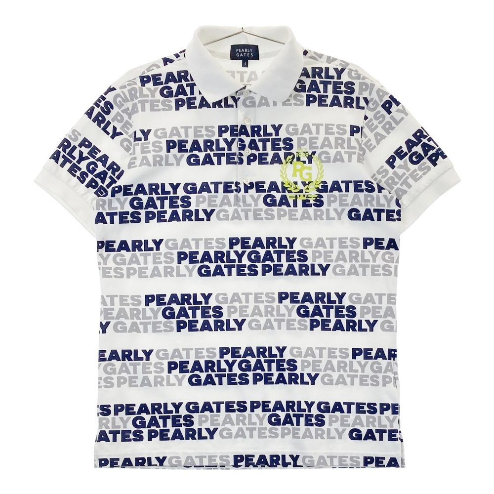 サイズ：4 PEARLY GATES パーリーゲイツ 半袖ポロシャツ ロゴ柄