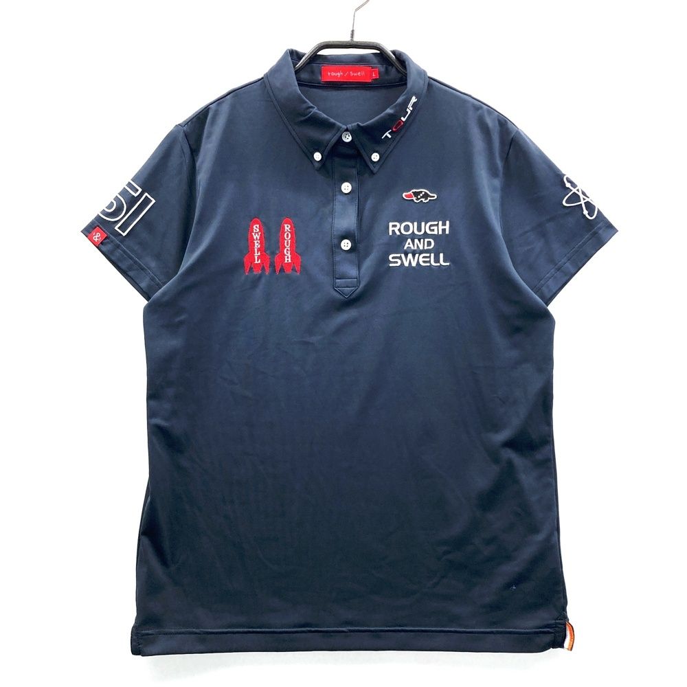 サイズ：L ROUGH&SWELL ラフアンドスウェル 半袖ポロシャツ ボタン