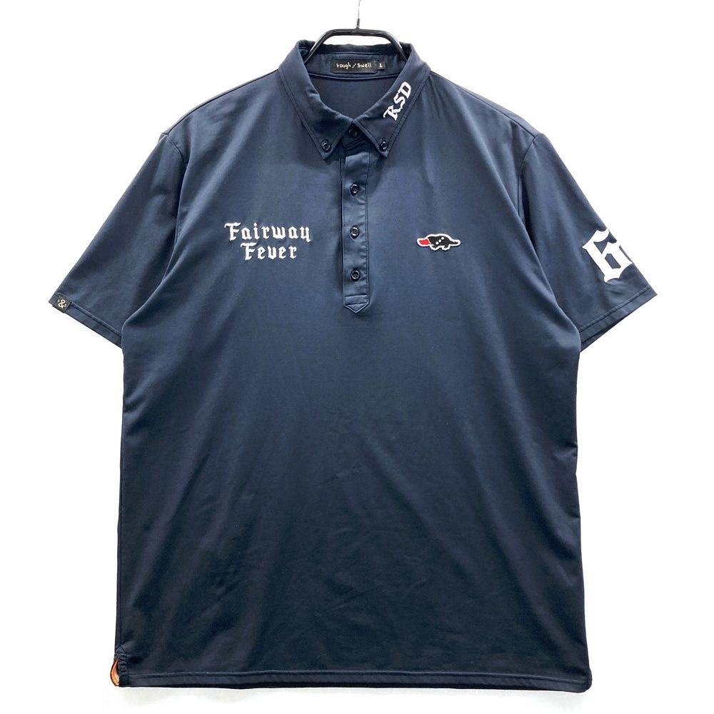 サイズ：L ROUGH&SWELL ラフアンドスウェル 半袖ポロシャツ ボタン