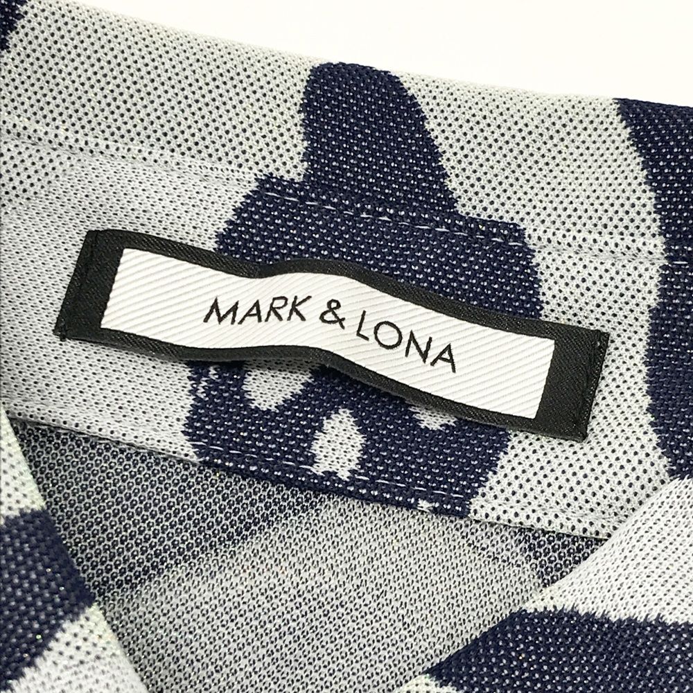 サイズ：36 MARK&LONA マークアンドロナ 半袖ポロシャツ ラメ スカル