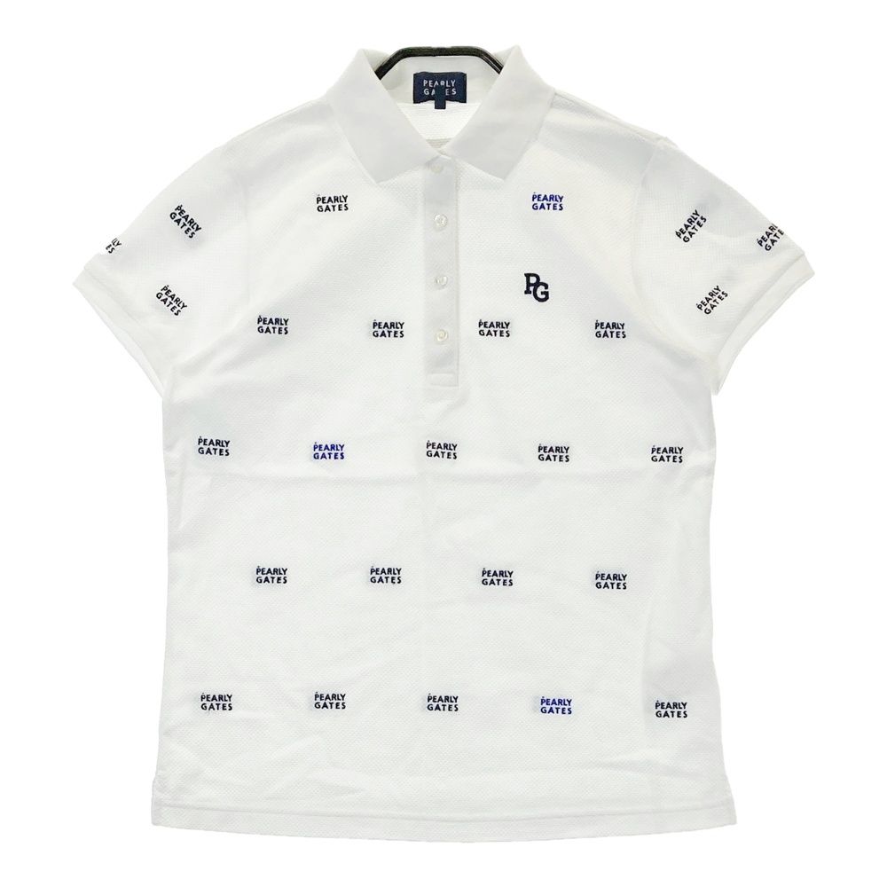 サイズ：1 PEARLY GATES パーリーゲイツ 半袖ポロシャツ ロゴ刺? 総柄