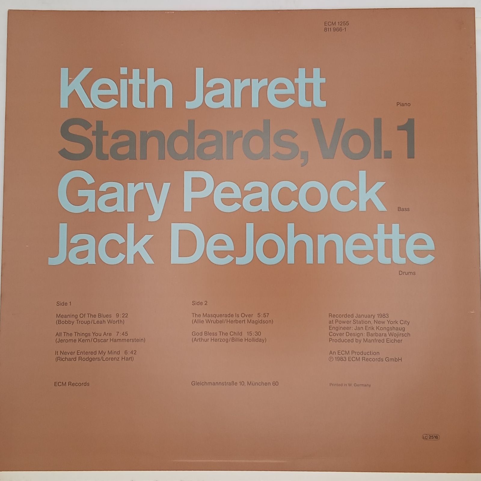 LP】W.GERMANY盤 キース・ジャレット (Keith Jarrett) – スタンダーズ