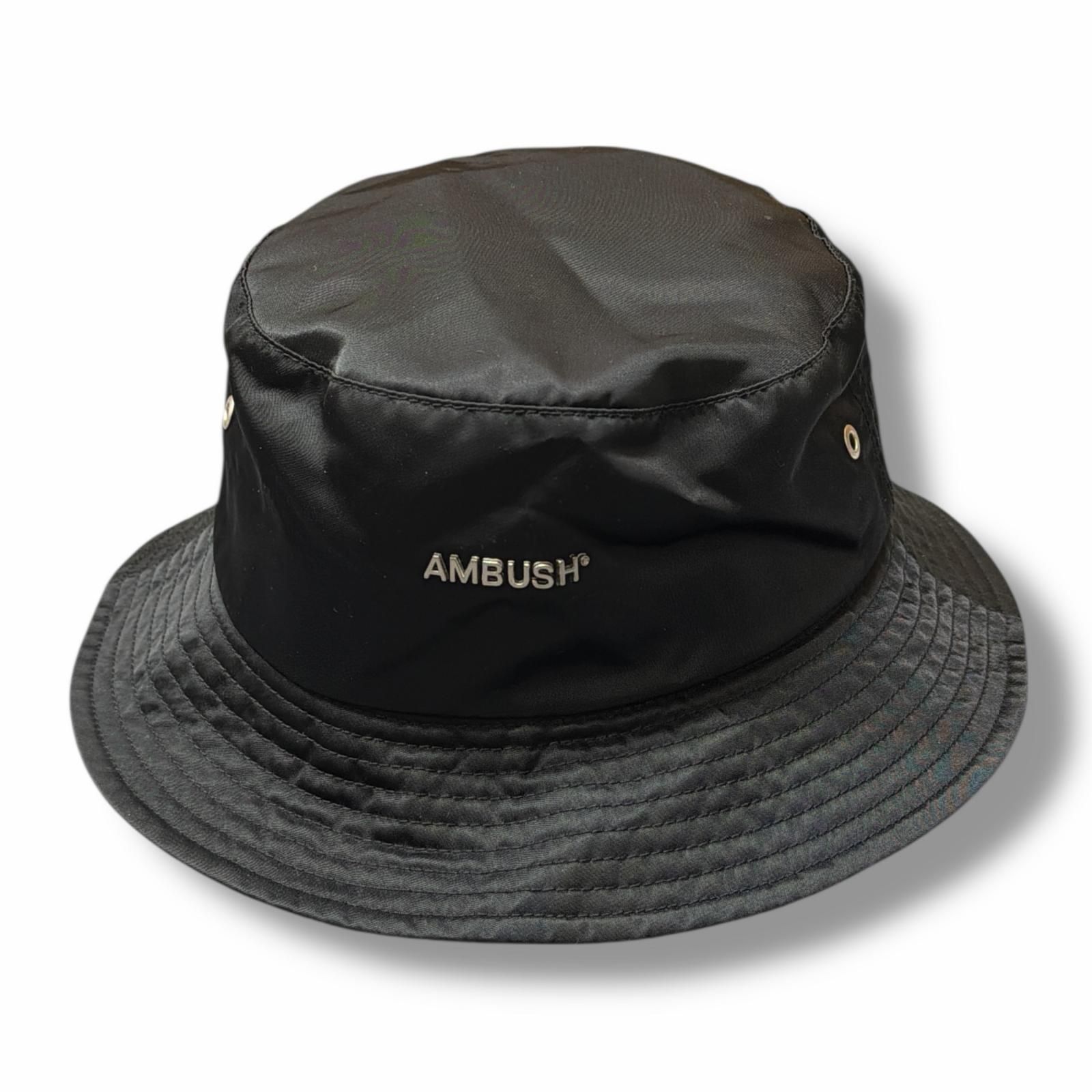 AMBUSH® ブラック バケットハット 参考上代19800円 AMBUSH NYLON BUCKET HAT ナイロンバケットハット