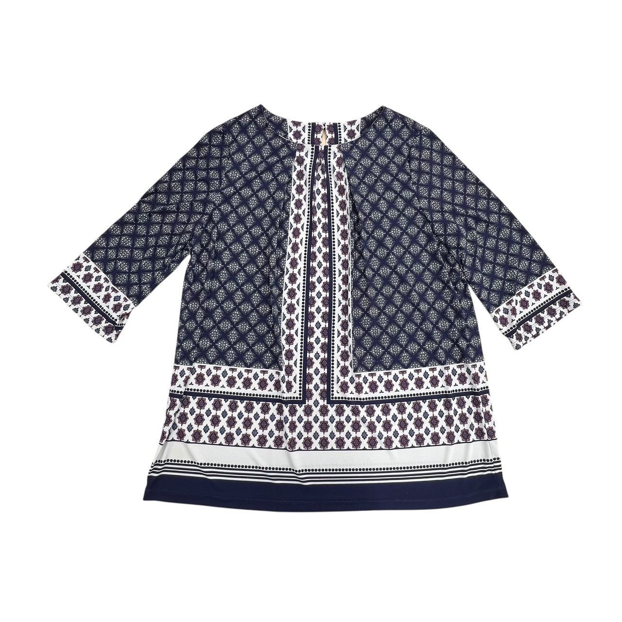 Leilian レリアン レディース トップス 七分袖 チュニック エスニック