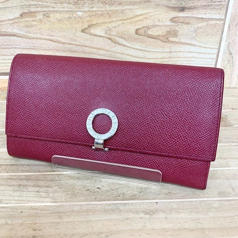 BVLGARI ブルガリ 長財布 33889 レディース レッド 赤 箱付き - メルカリ