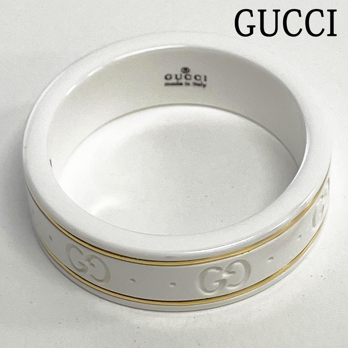 GUCCI グッチ アイコン セラミック リング 750 サイズ22 - メルカリ GUCCI グッチ アイコン セラミック リング 750 サイズ22 - メルカリ