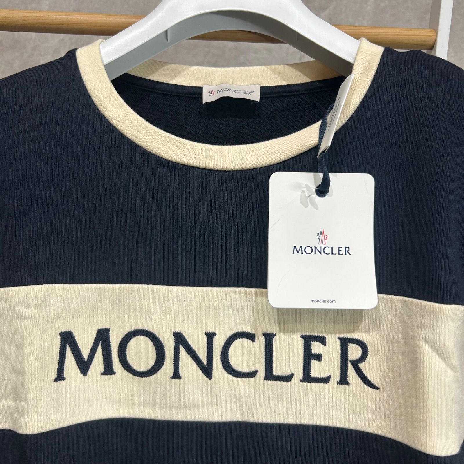 未使用】【大人OK】 MONCLER モンクレールワンピースネイビー14A