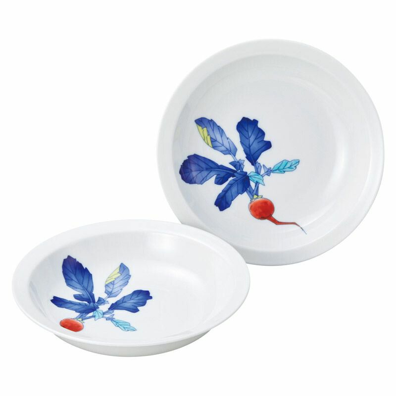 ギフト】[食器]香蘭社 かぶら ペアマルチプレート - メルカリ