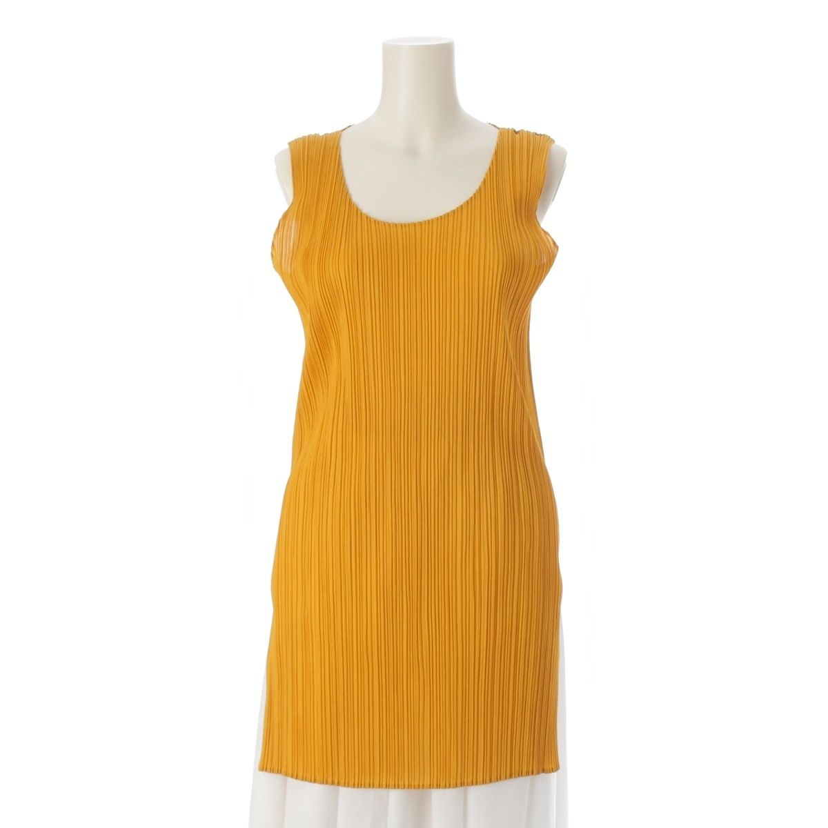 プリーツプリーズ ノースリーブミニ ワンピース チュニック PP43-JK615