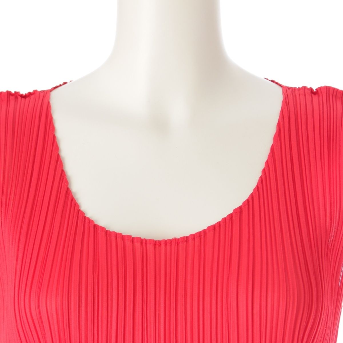 プリーツプリーズ イッセイミヤケ ノースリーブ ミニ ワンピース