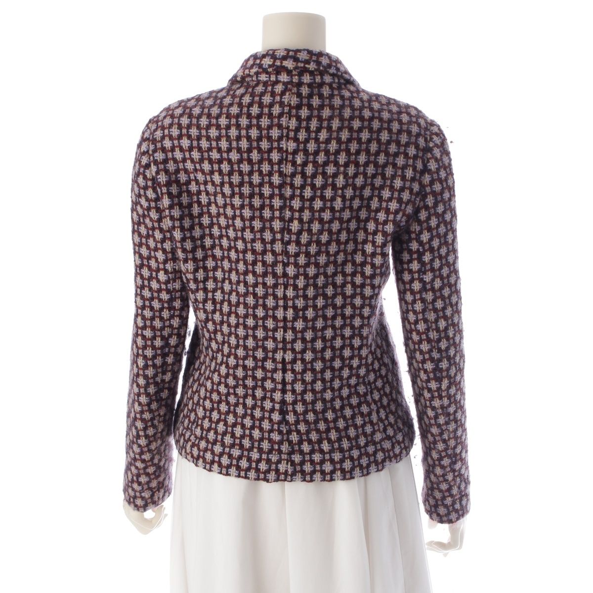 ミュウミュウ ウール アーカイブ ファンシー ツイード ニット ブルゾン