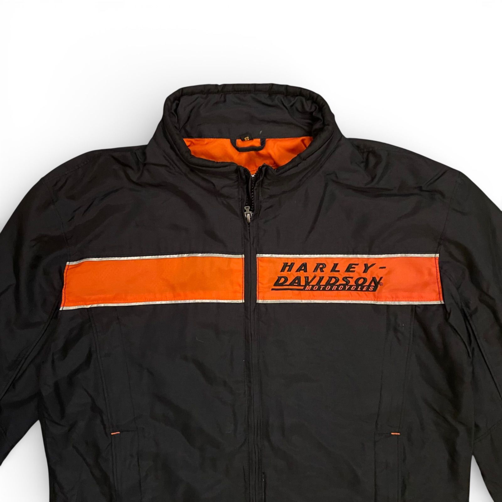 00s】Harley-Davidson ナイロンジャケット ブラック×オレンジ Size S