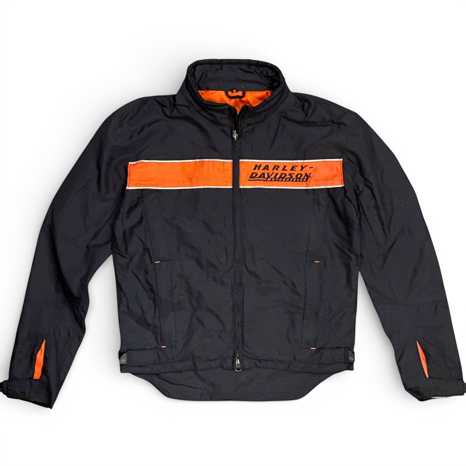 00s】Harley-Davidson ナイロンジャケット ブラック×オレンジ Size S