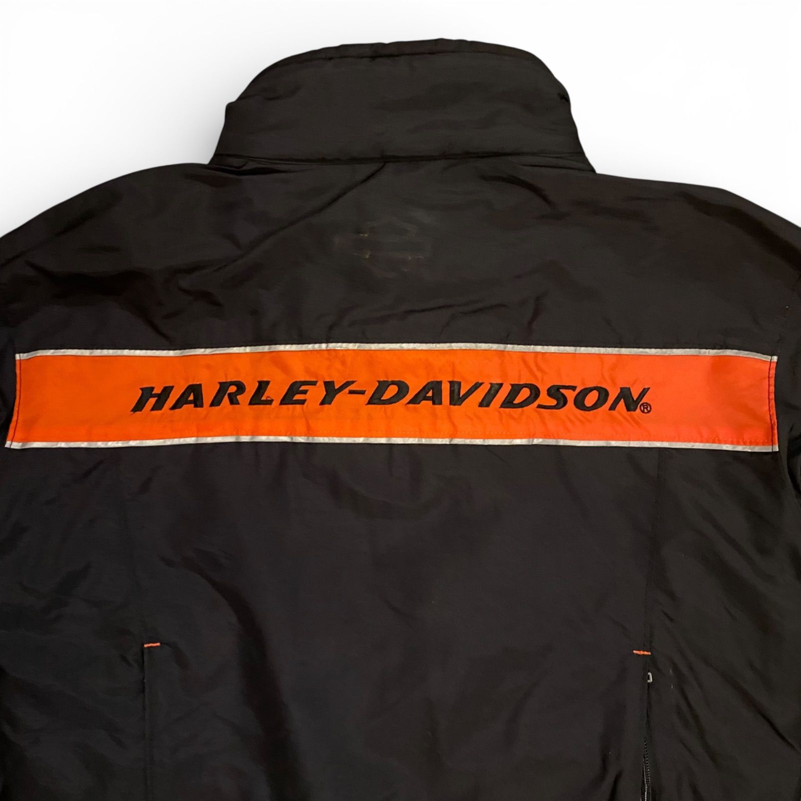 00s】Harley-Davidson ナイロンジャケット ブラック×オレンジ Size S