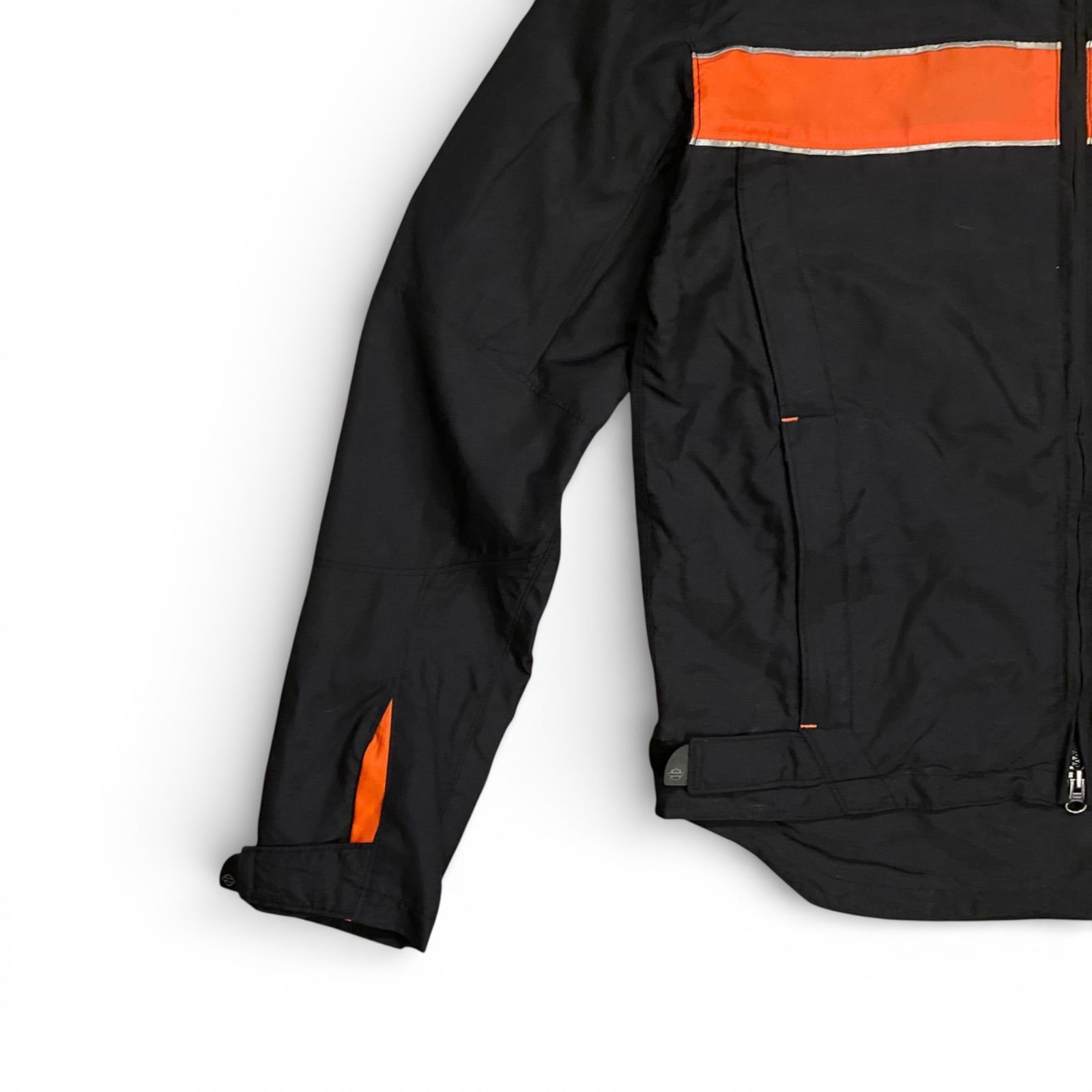 00s】Harley-Davidson ナイロンジャケット ブラック×オレンジ Size S