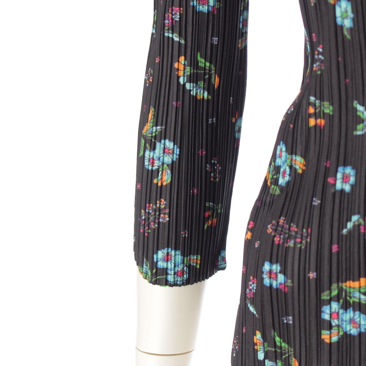 プリーツプリーズ イッセイミヤケ 花柄 総柄 長袖 カーディガン  