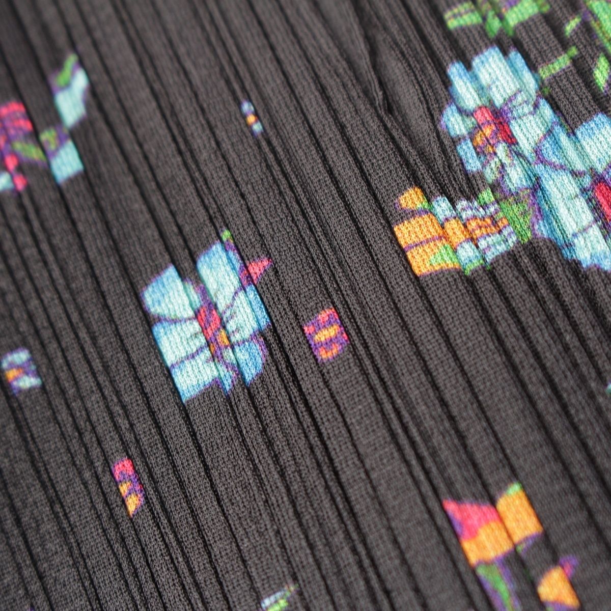 プリーツプリーズ イッセイミヤケ 花柄 総柄 長袖 カーディガン  