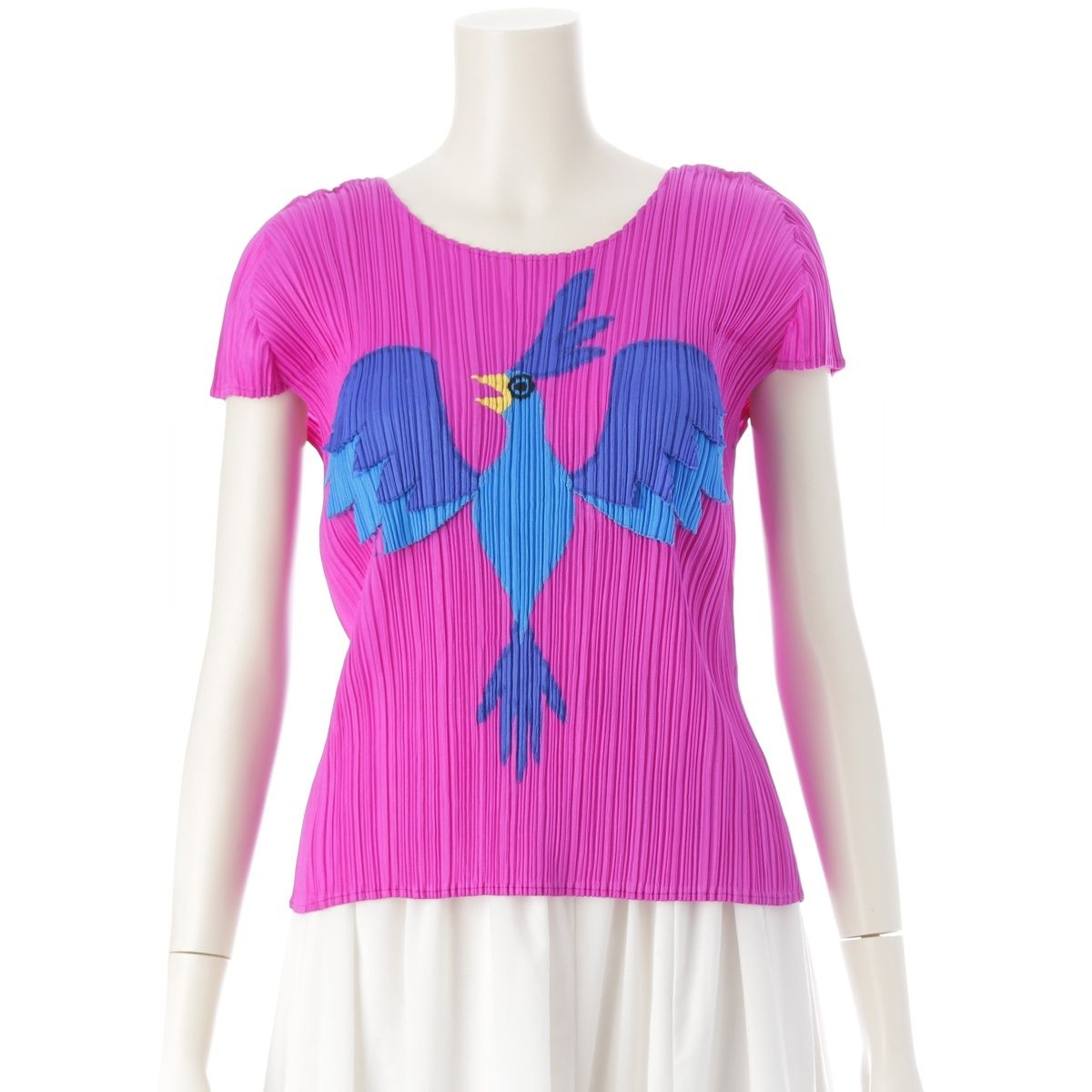 プリーツプリーズ イッセイミヤケ 青い鳥 ブルーバード カットソー