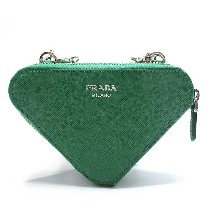 プラダ ショルダーバッグ サフィアーノ トライアングル ミニポーチ レザー 1NR015 PRADA 2way プラダ PRADA トライアングルミニポーチ 1NR015 2WAYバッグ