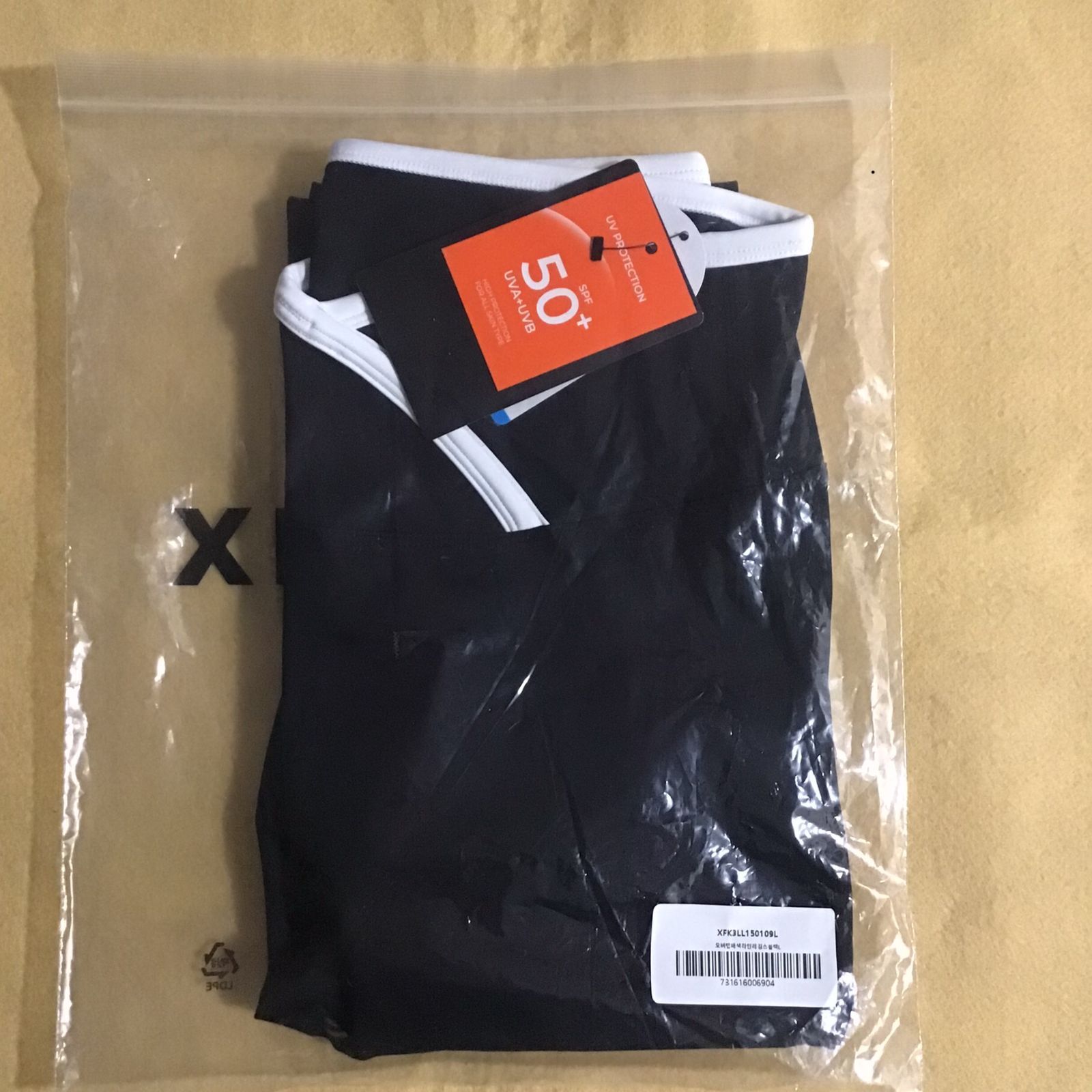 179 オーバーラップ 配色ライン レギンス ブラック L ゼクシィミックス