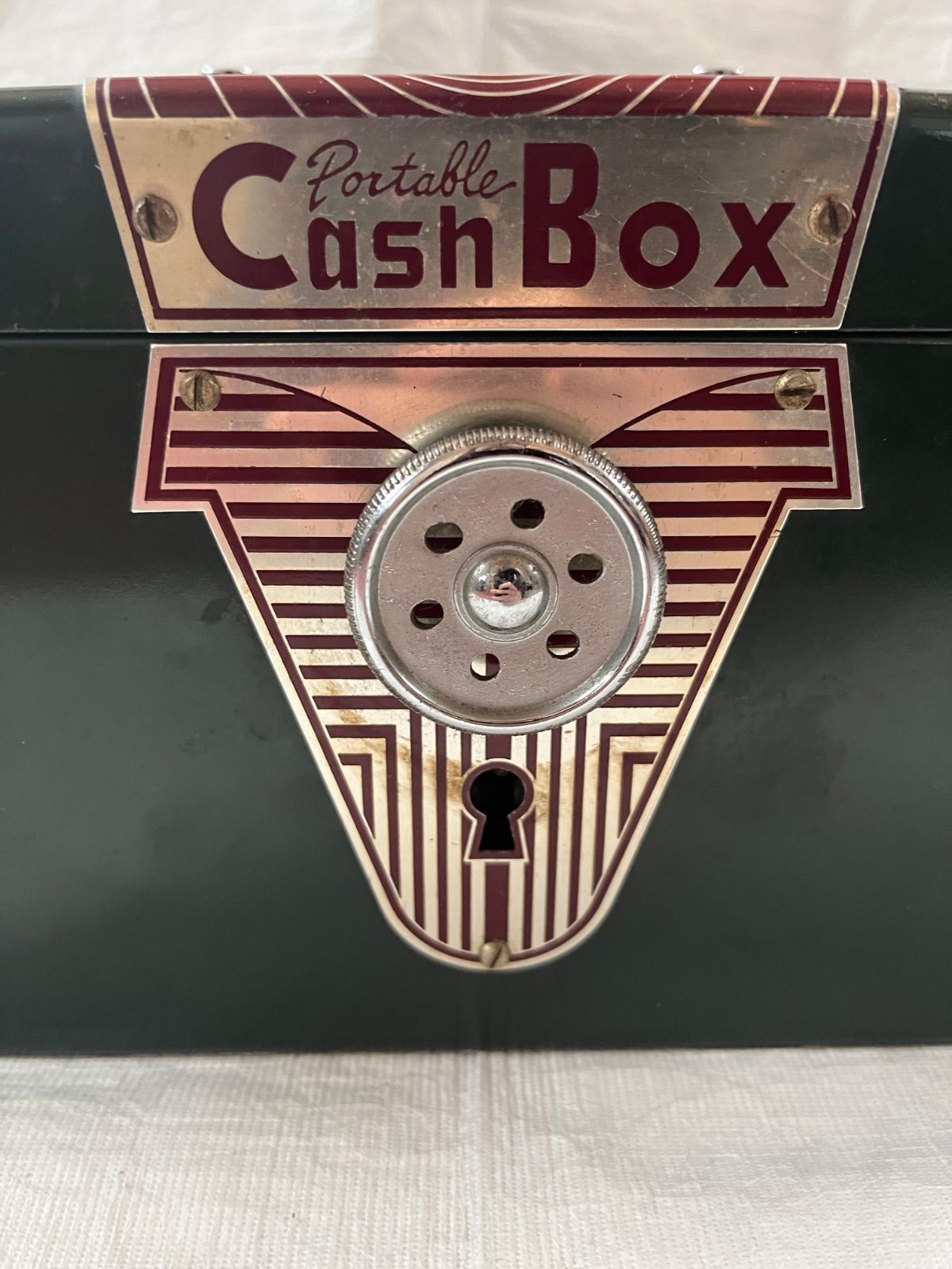 東邦（TOHO）昭和レトロな手提げ金庫（キャッシュボックス