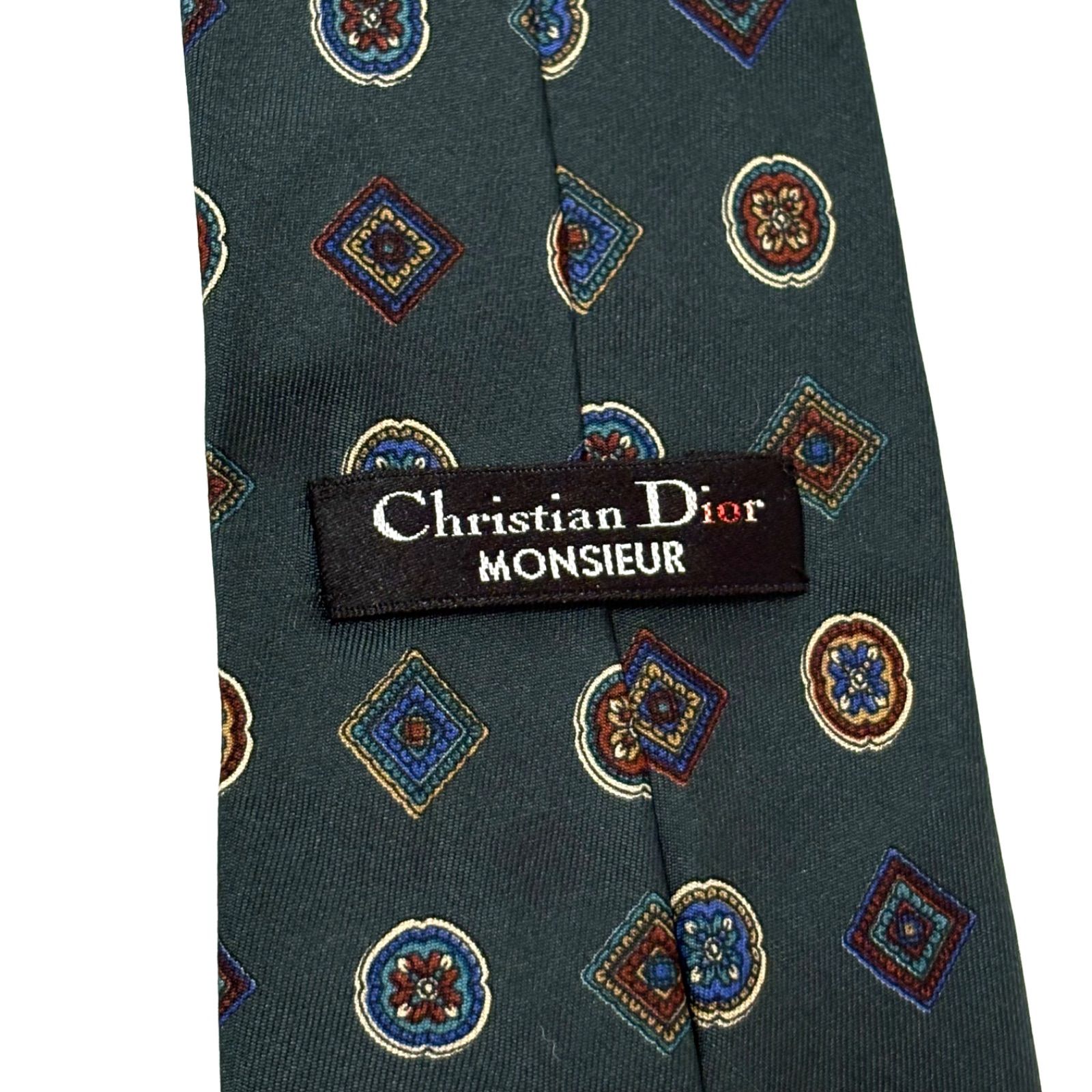 クリスチャンディオール ネクタイ ダークグリーン 深緑 - メルカリ