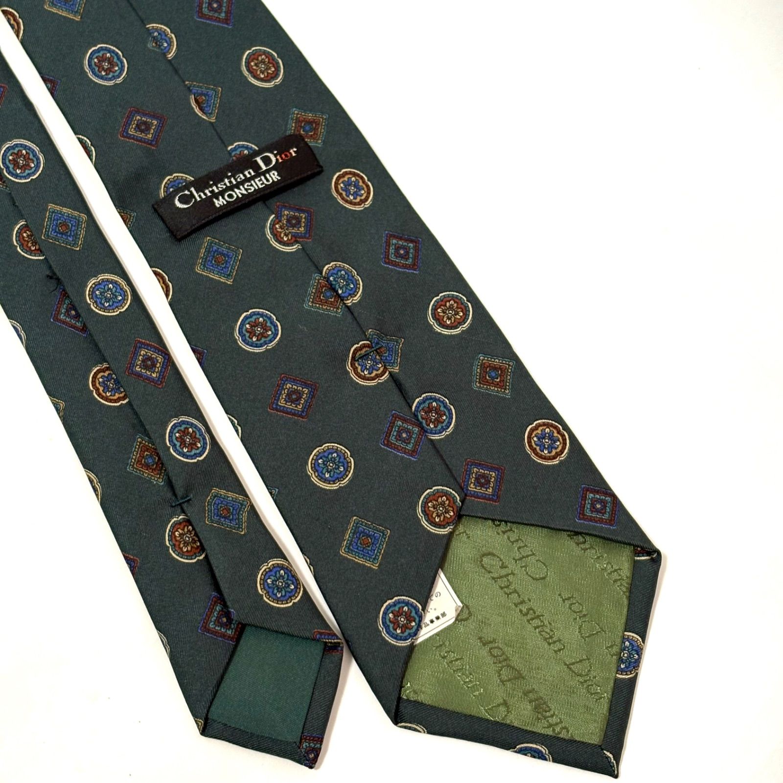 クリスチャンディオール ネクタイ ダークグリーン 深緑 - メルカリ
