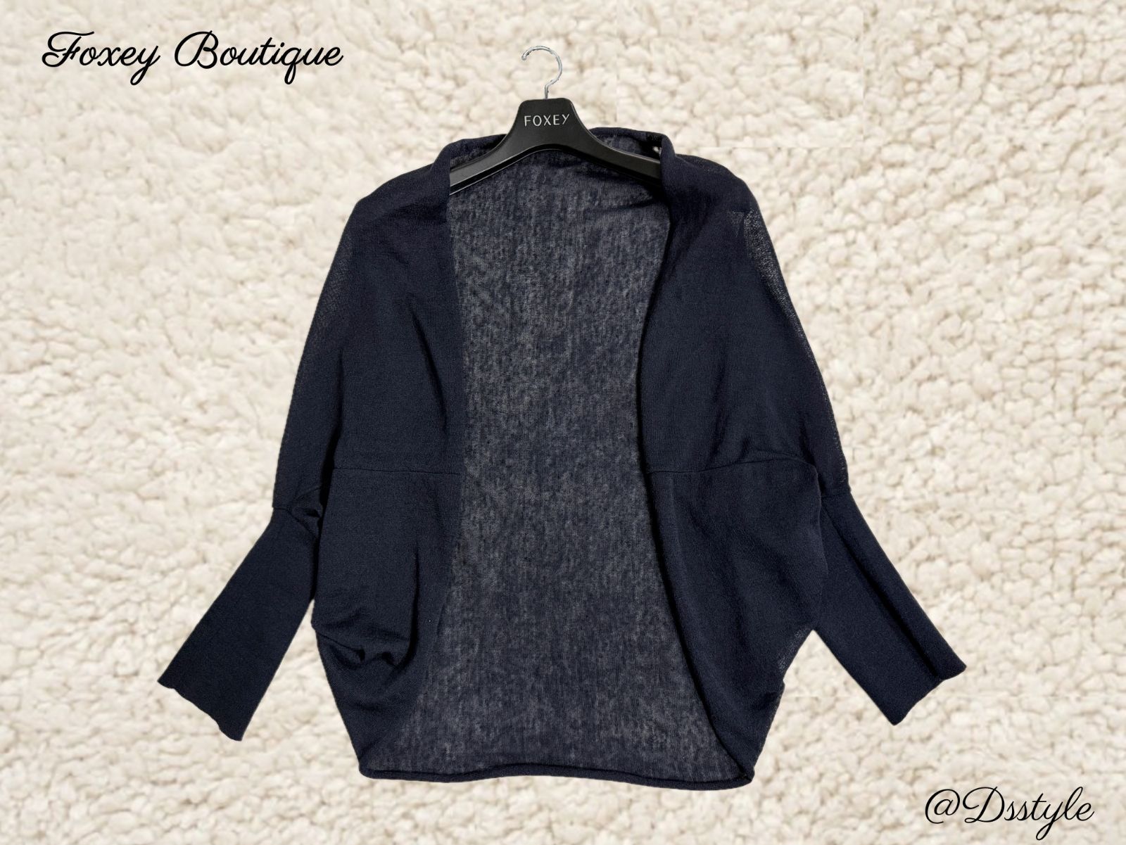 美品】FOXEY BOUTIQUE 40754 /フォクシーブティック サイズF ネイビー 美品】FOXEY BOUTIQUE 40754 /フォクシーブティック サイズF ネイビー