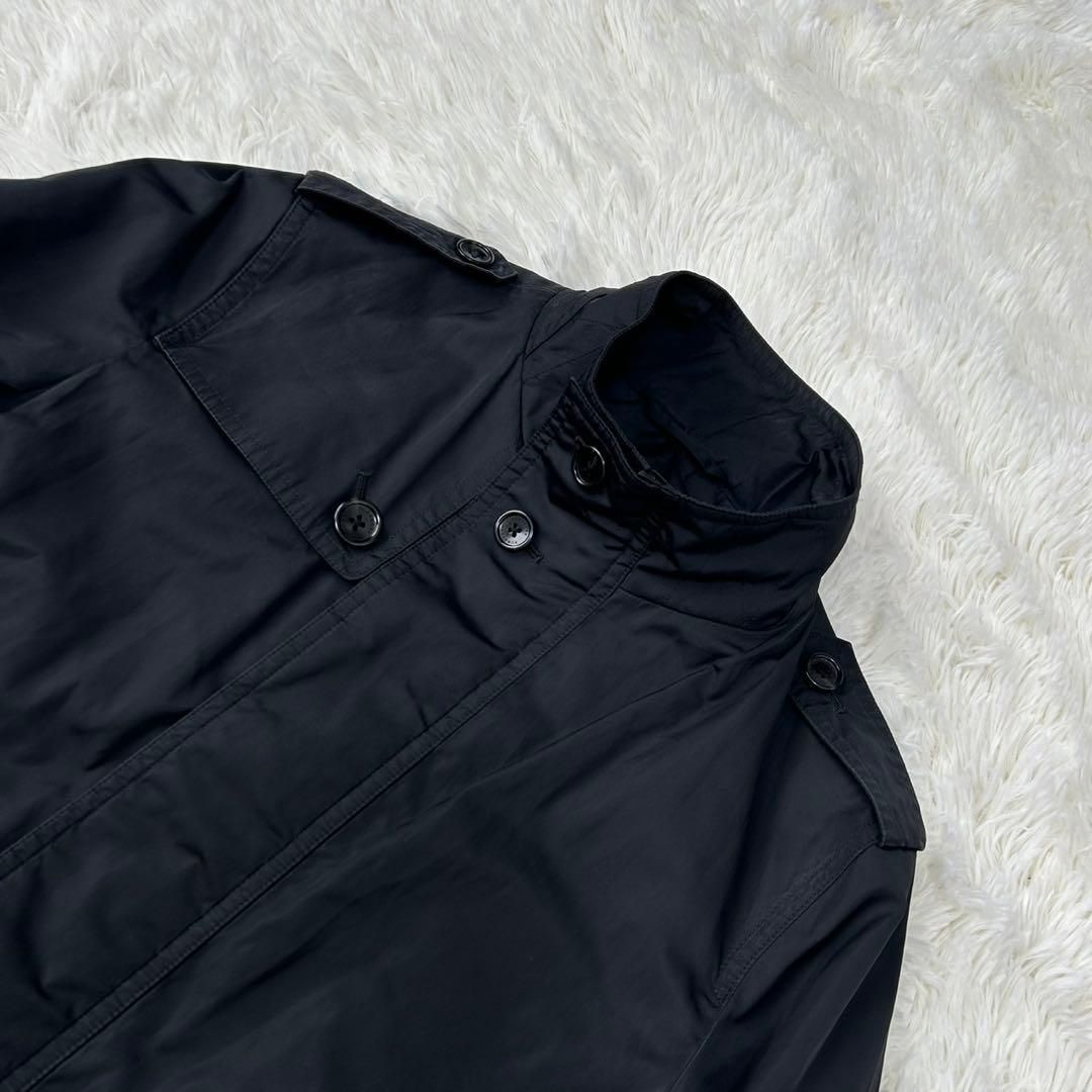 【美品/M】バーバリーロンドン ステンカラーコート アウター 黒 ライナー付 美品/M】BURBERRY LONDON バーバリーロンドン ステンカラーコート