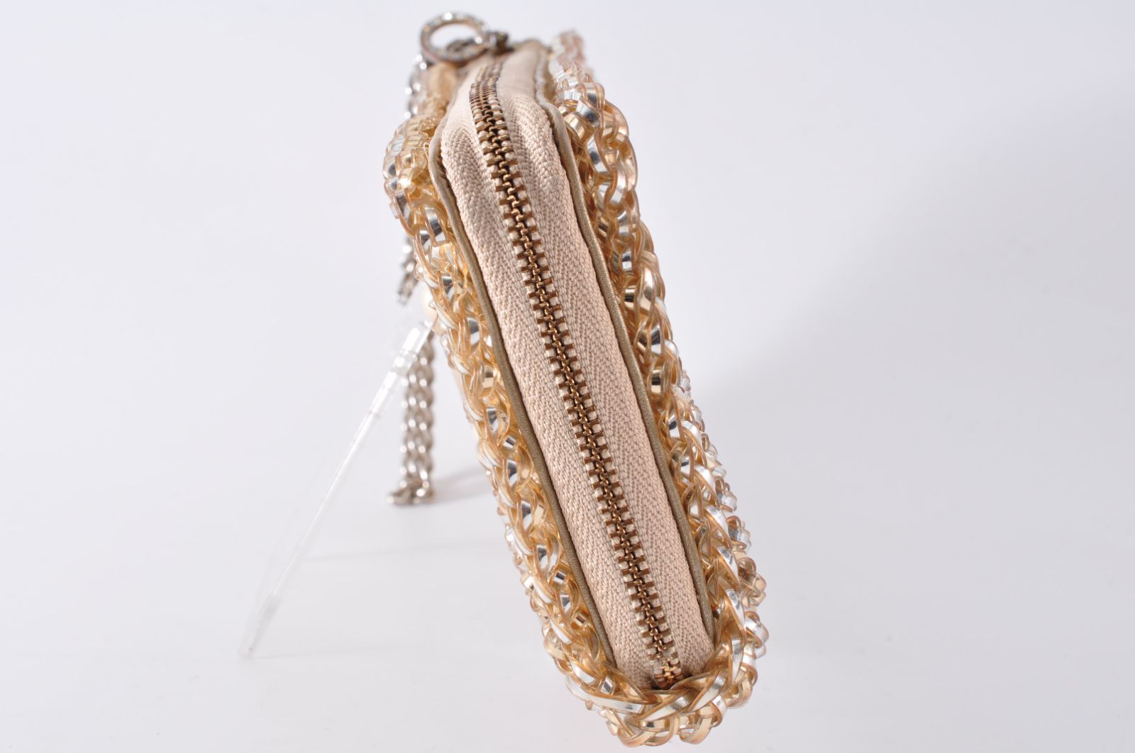 極美品　アンテプリマ　ワイヤー　長財布　ゴールド　パール★ ANTEPRIMA アンテプリマ 長財布 パール ゴールド シルバー 美品｜Yahoo