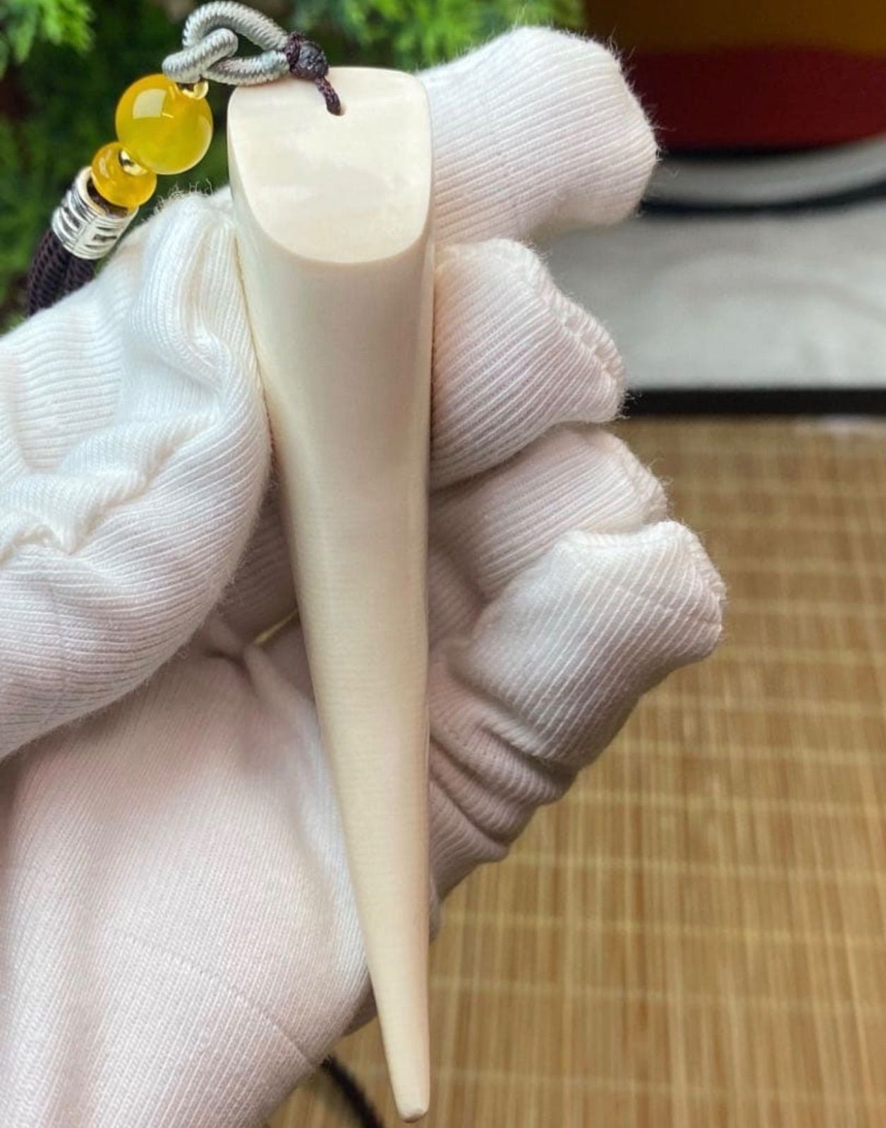 天然マンモス牙美しい手作り彫刻 大黒天 ネックレス 公式通販 