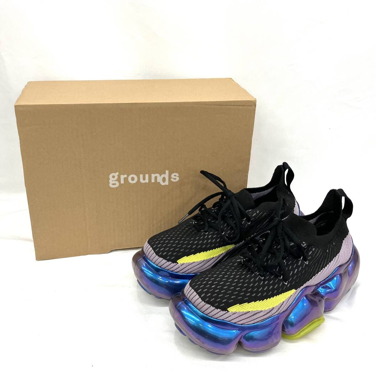 grounds グラウンズ MOOPIE 12 BLACK LILAC/BLACK AURORA サイズ 26.5