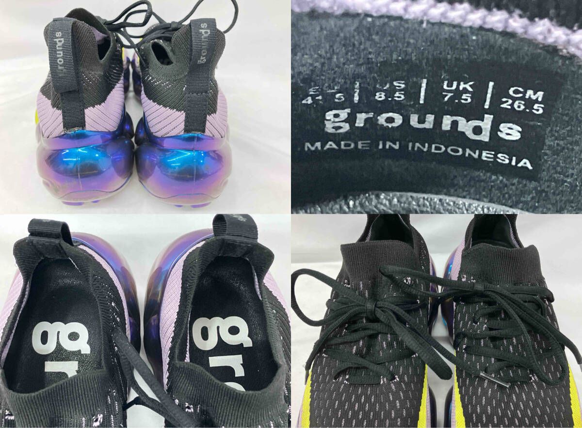 grounds グラウンズ MOOPIE 12 BLACK LILAC/BLACK AURORA サイズ 26.5 
