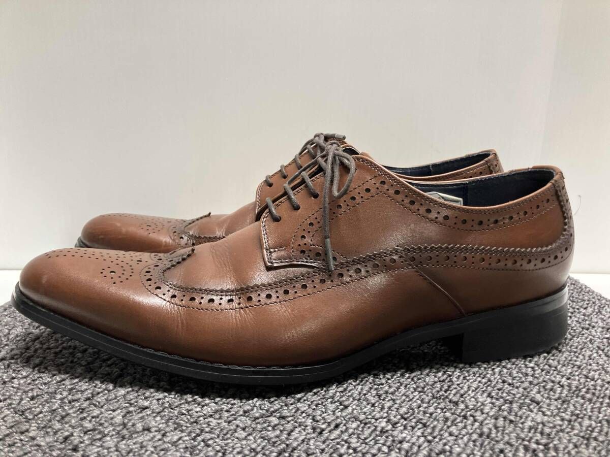 REGALリーガル ウイングチップ レザーシューズ/ ダークブラウン V106
