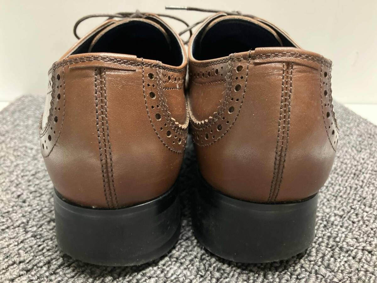 REGALリーガル ウイングチップ レザーシューズ/ ダークブラウン V106