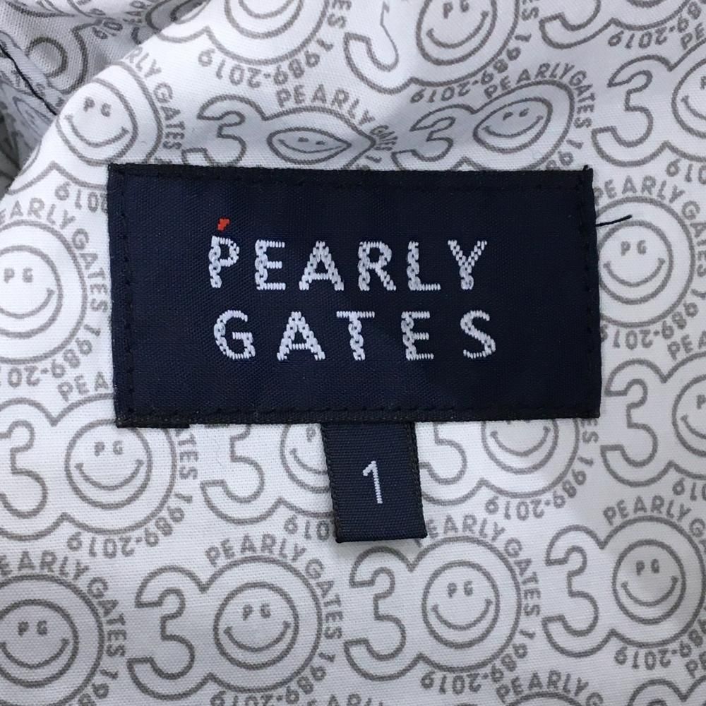 パーリーゲイツ スカート ネイビー×白 ロゴ総柄 内側30周年 レディース