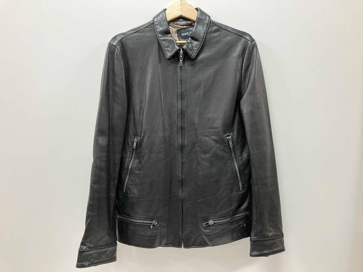 DOLCE&GABBANA G9K91L/FULQ5 シングルライダース ラムレザージャケット