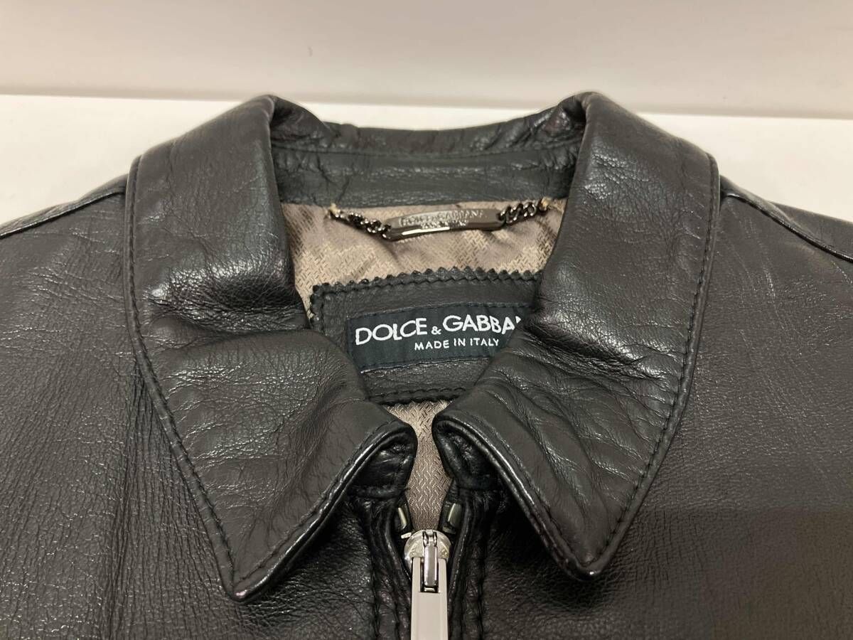 DOLCE&GABBANA G9K91L/FULQ5 シングルライダース ラムレザージャケット