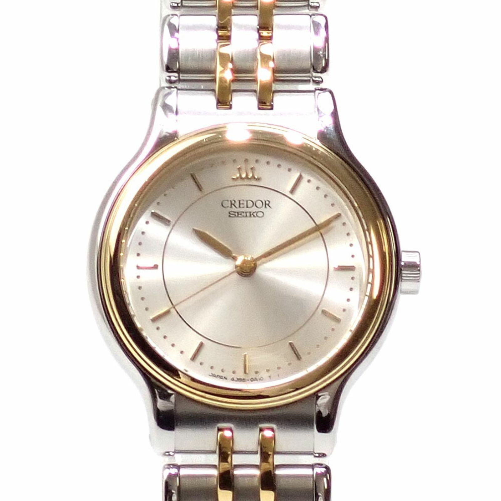 セイコー 腕時計 クレドール レディース クォーツ SS 18KYG 4J85-0A10