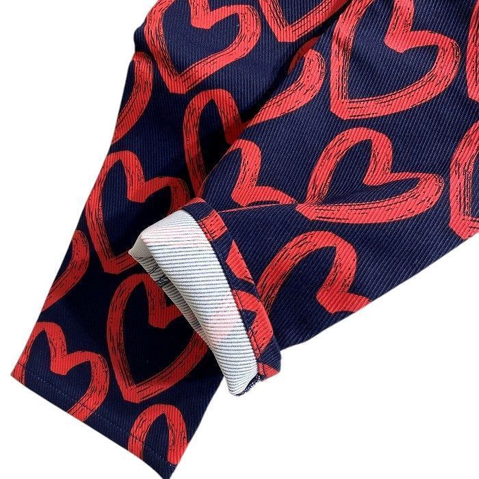 新品　パーリーゲイツ　ルアンチンカルゼ落書きハート柄スカート　サイズ0 PEARLY GATES パーリーゲイツ ゴルフ TEXBRID ルアンチンカルゼ 落書き