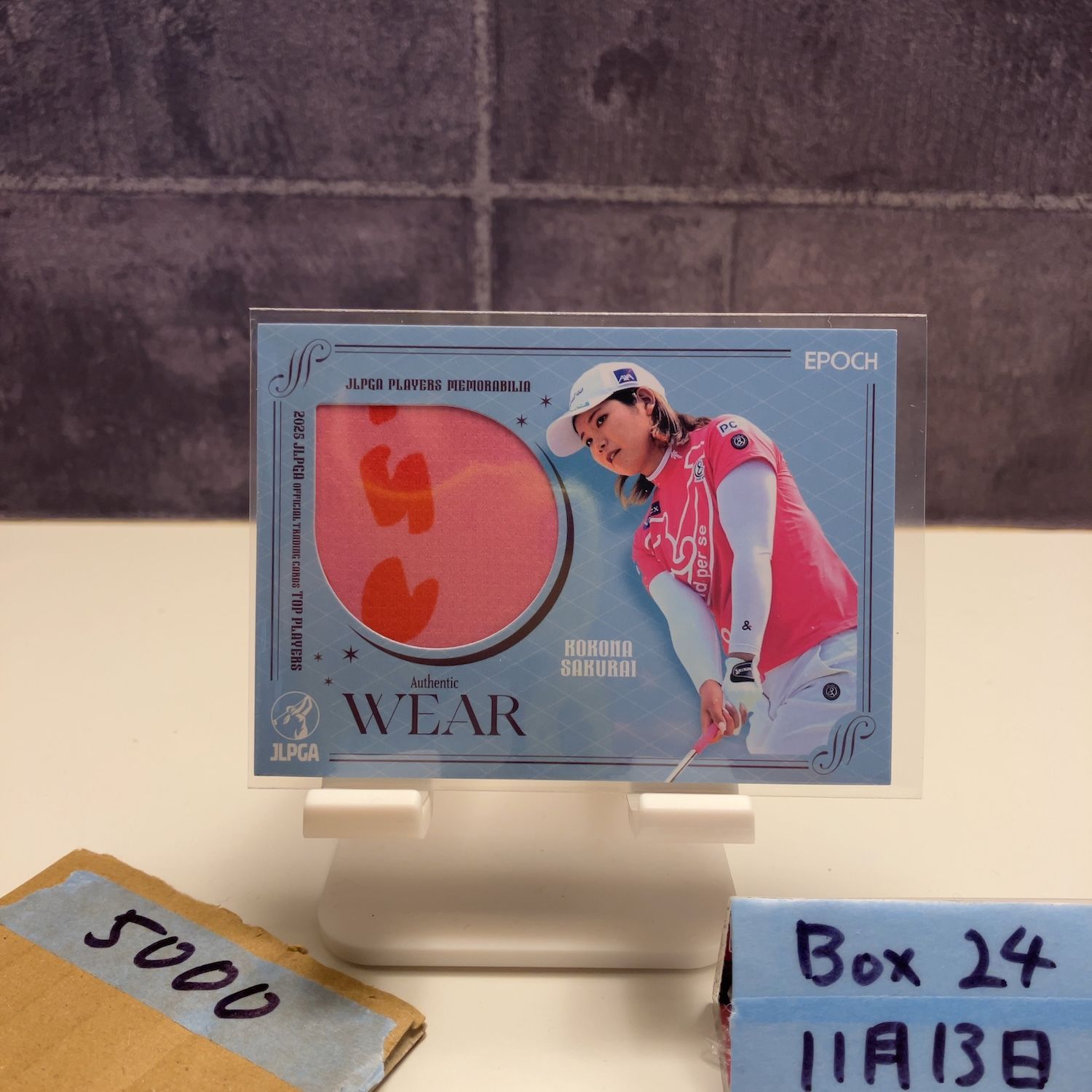 【未使用】櫻井心那 サイン入りティー缶 2025 EPOCH Top Players 櫻井心那 Kokona Sakurai 009/100 JLPGA Wear