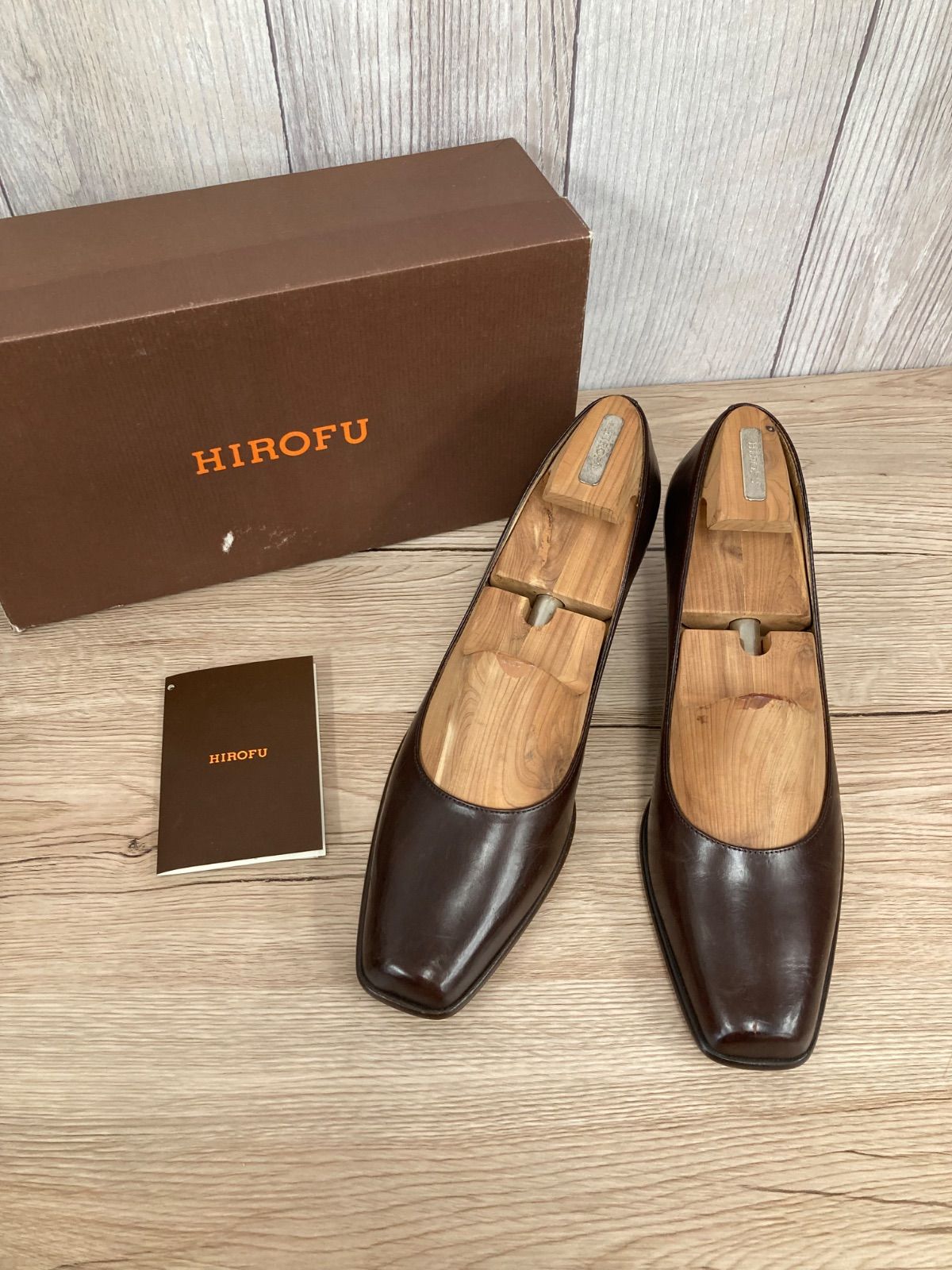 HIROHU ヒロフ パンプス 24cm ブラウン 箱付き シューズキーパー