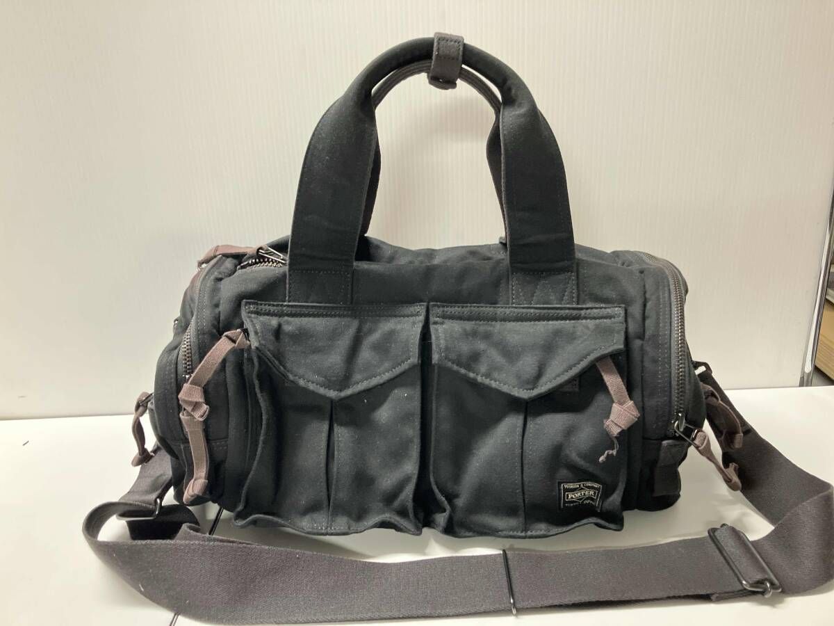 PORTER ポーター ミニボストンバッグ ブラック 黒 - メルカリ