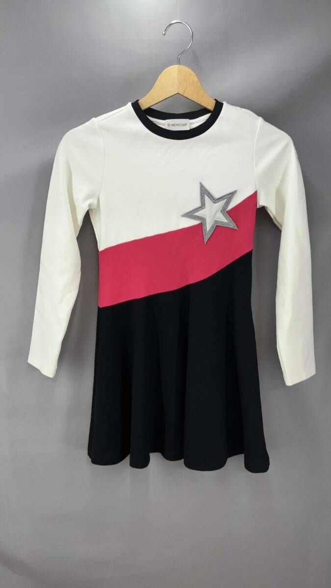 ☆ MONCLER モンクレール ワンピース キッズ 140cm ブラック×ピンク