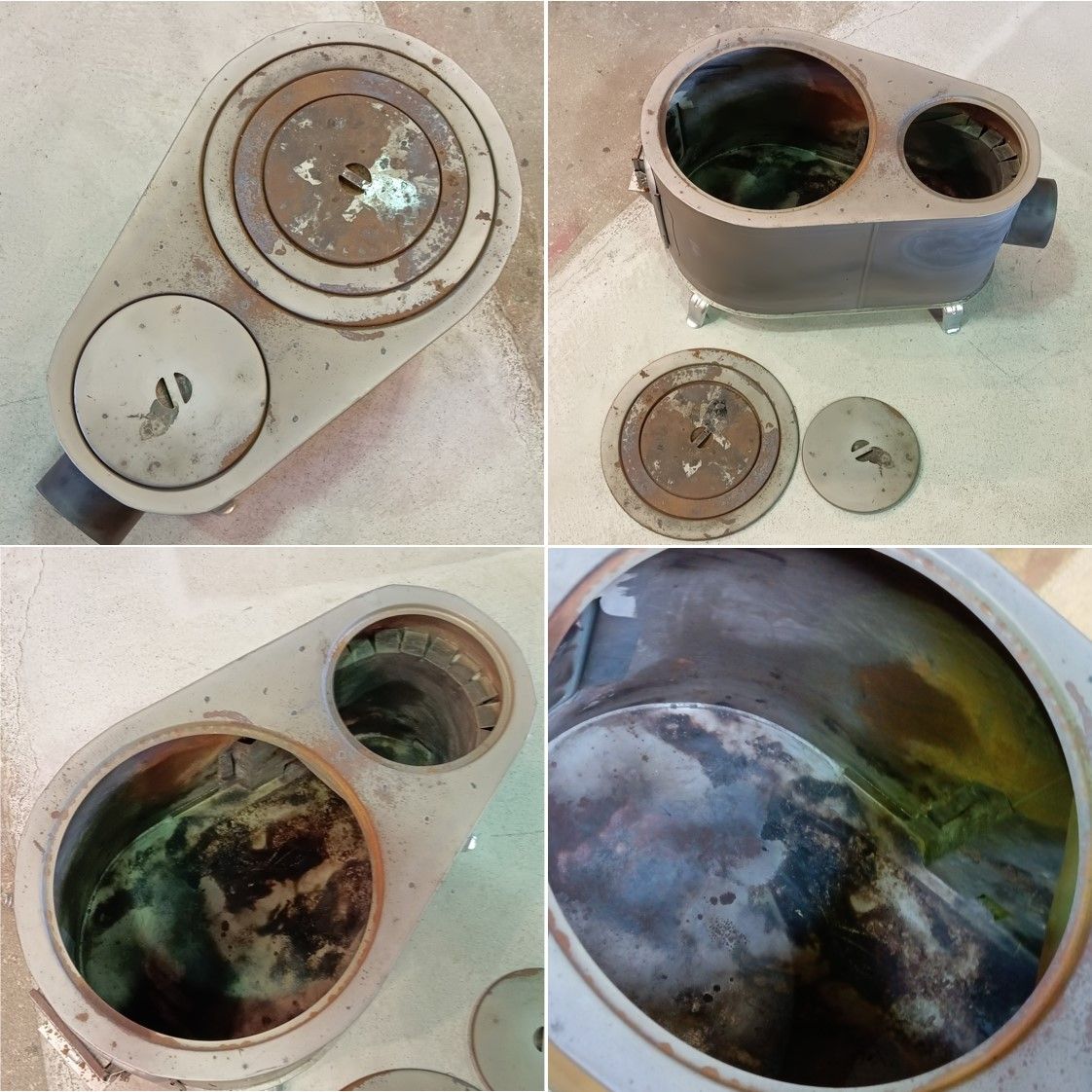  ◆ シンボセイサクショ 薪ストーブ キャンプセット 大 1号窓付き オプション品つき 薪ストーブ バーベキュー 調理用品