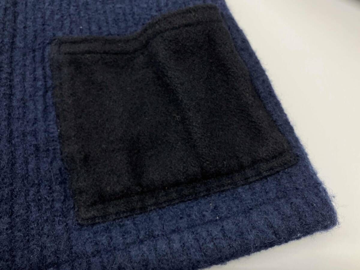 BLUE BLUE 圧縮ウールニットジャケット ブルーブルー ネイビー size2