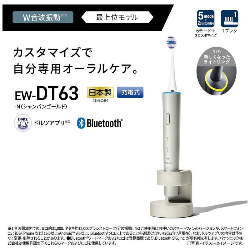 新品未開封　パナソニック 音波振動ハブラシ ドルツ シャンパンゴールド PANASONIC EW-DT63-N シャンパンゴールド ドルツ [音波振動ハブラシ]