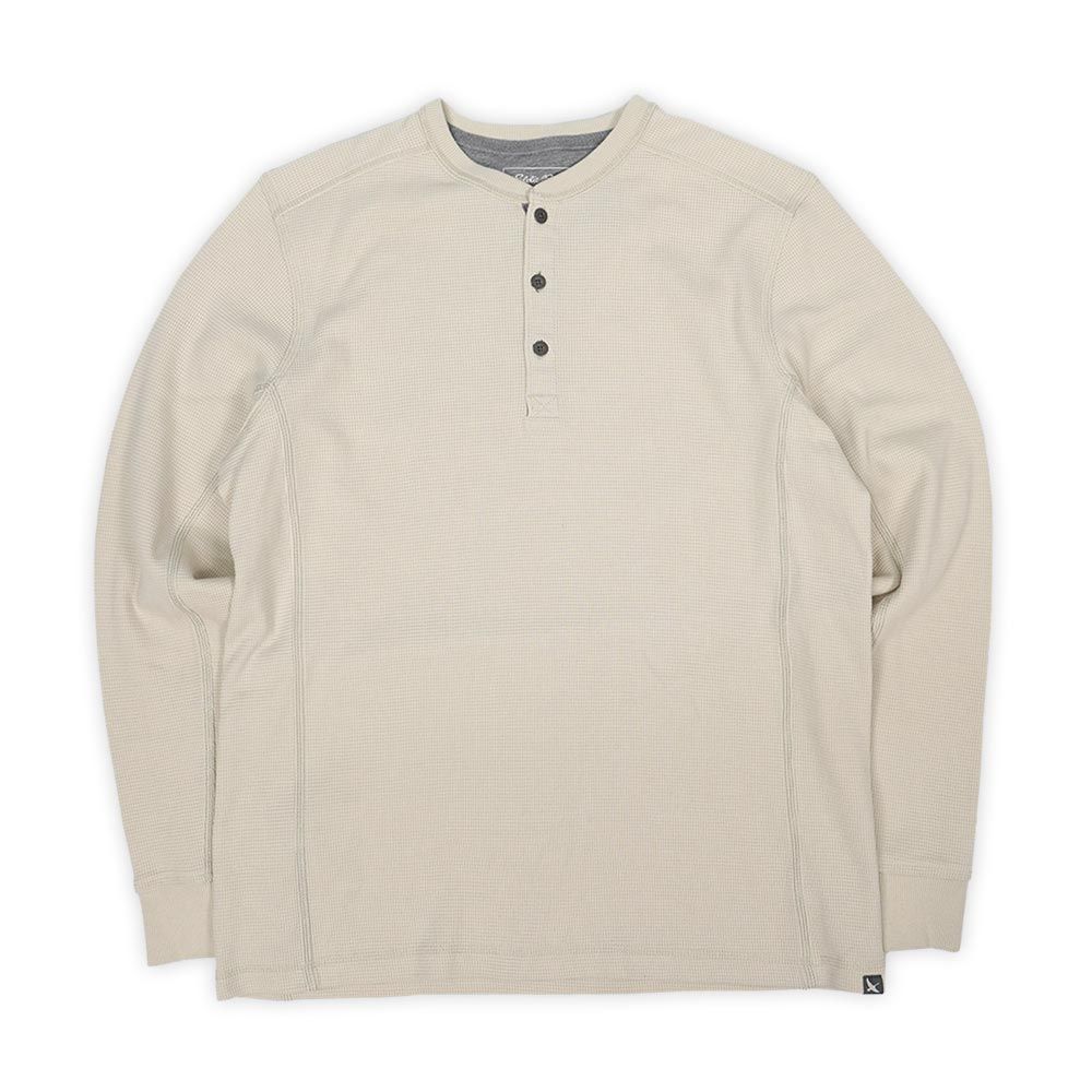 美品古着 eddie bauer サーマルロンT ヘンリーネック あずき色 M エディーバウアー Eddie Bauer 未使用 デッドストック 00s ヘンリー