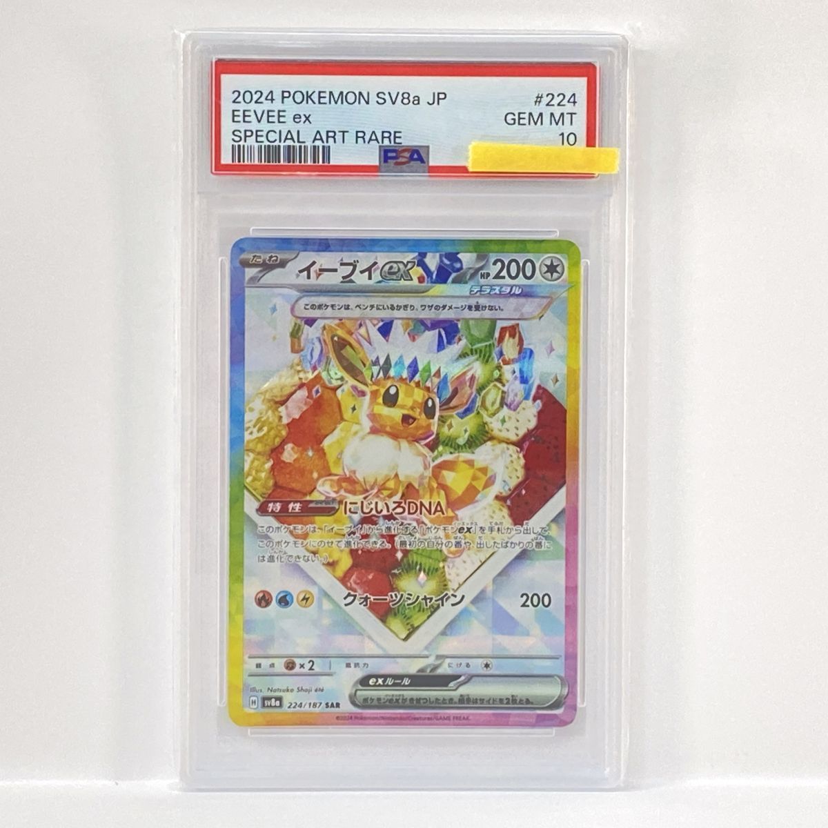 PSA 10 ポケモンカード イーブイex sv 8 a 224 187 SAR 鑑定品