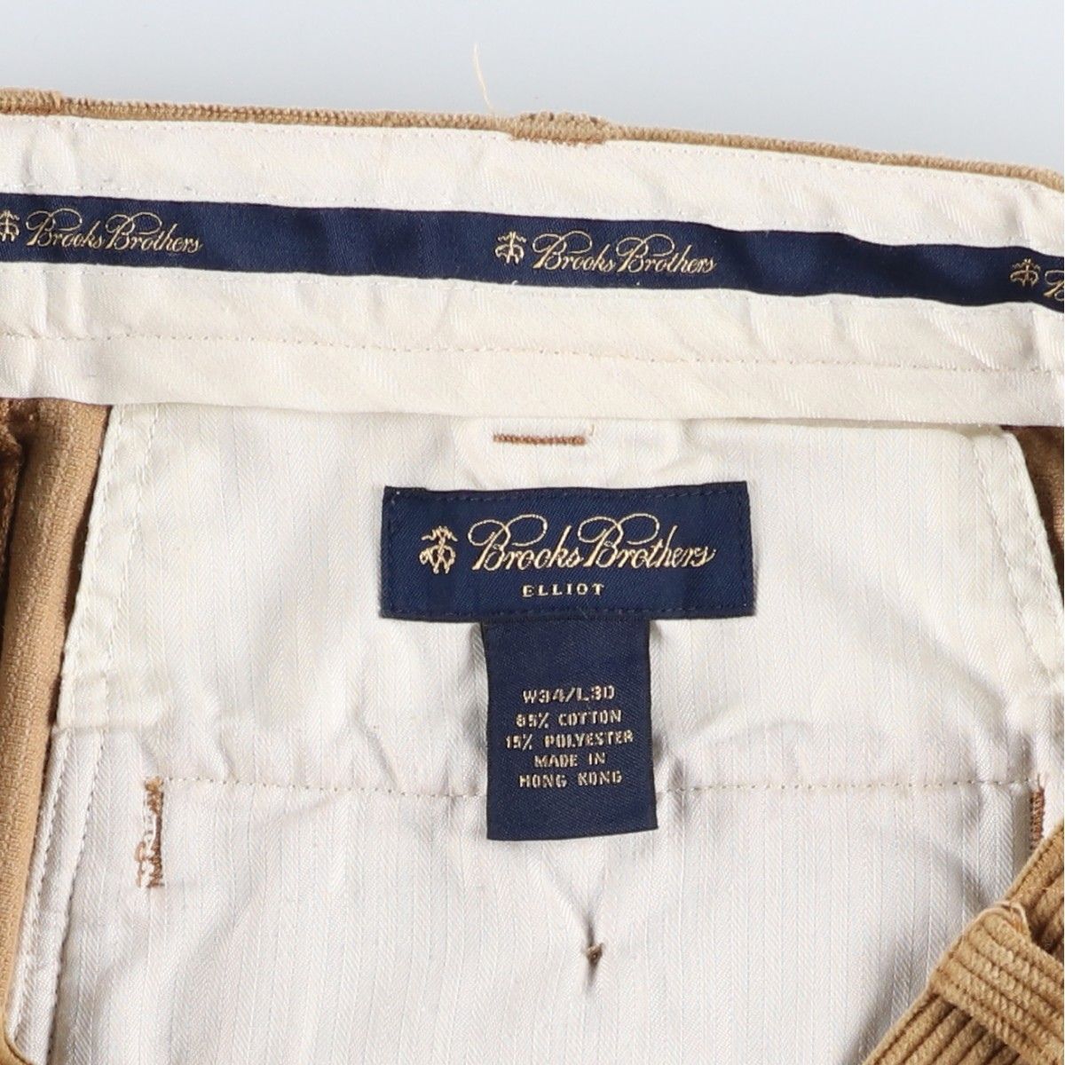BrooksBrothersツータック ワイドコーデュロイパンツ y2k 古着 Brooks Brothers ELLIOT ブルックスブラザーズ 太畝 ワイド ツータック